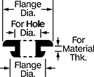 Image of Attribute. Front orientation. Contains Annotated. Grommets, Style 4.